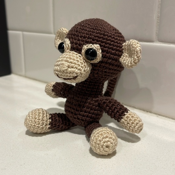 Handcrafted Monkey Decor Amigurui Crochet Figure Toy 🐒 Animal Zoo - Picture 3 of 11